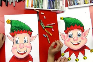 how to draw a christmas elf