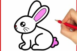 how to draw a easter bunny