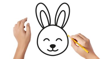 how to draw a easy easter bunny