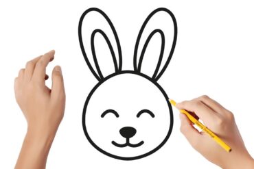 how to draw a easy easter bunny