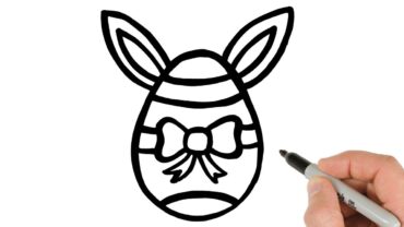 how to draw a egg for easter