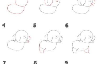 how to draw a simple puppy