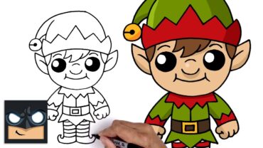 how to draw christmas elf