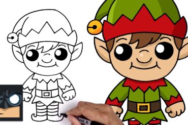 how to draw christmas elf