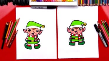 how to draw christmas elves