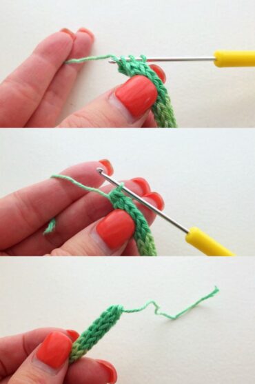 how to end french knitting