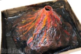 how to make a volcano paper mache