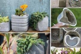 how to make cement plant pots