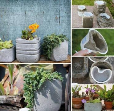 how to make cement plant pots