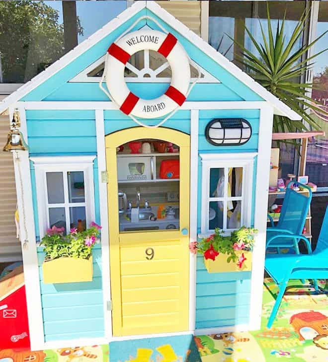 kmart plastic cubby house