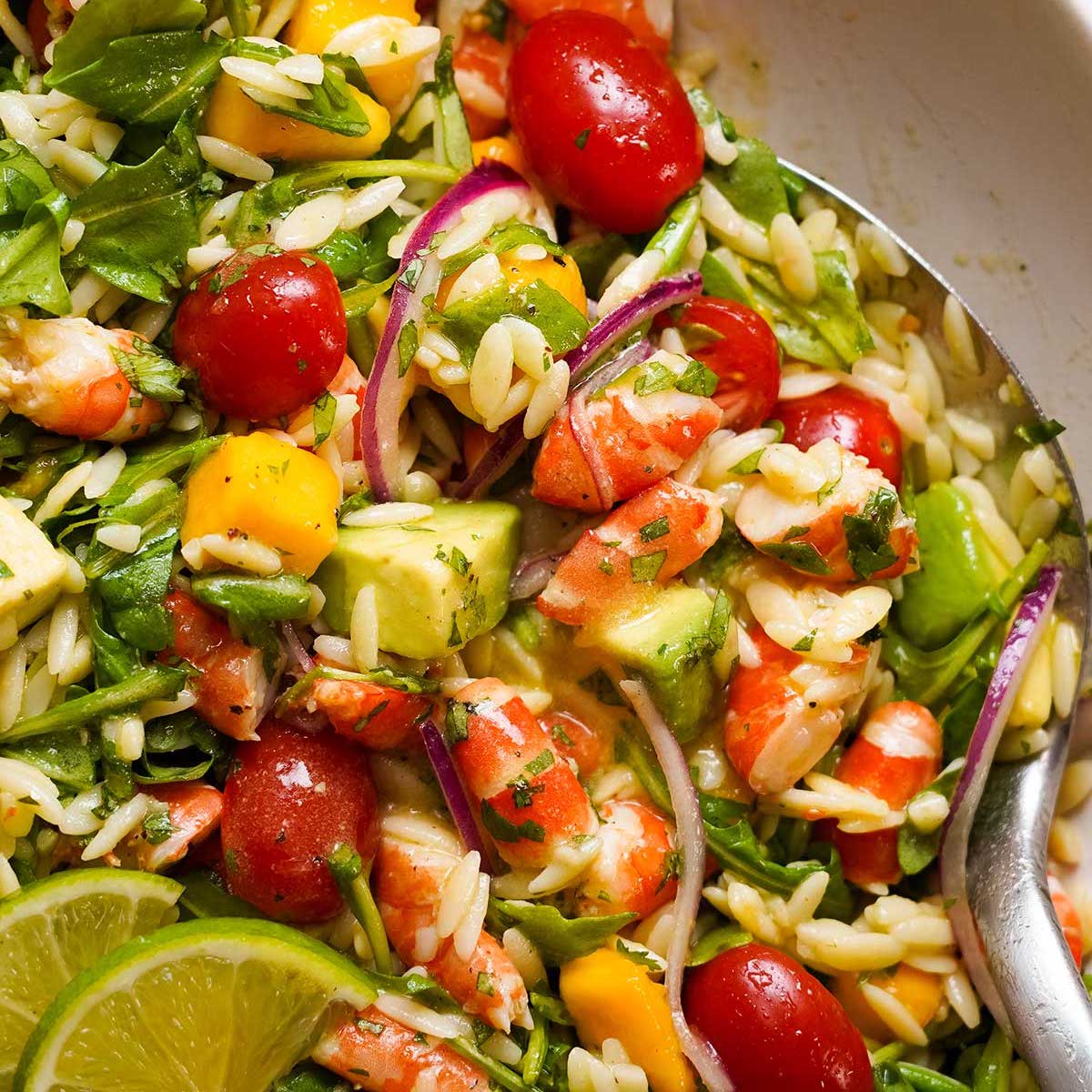 mango prawns salad