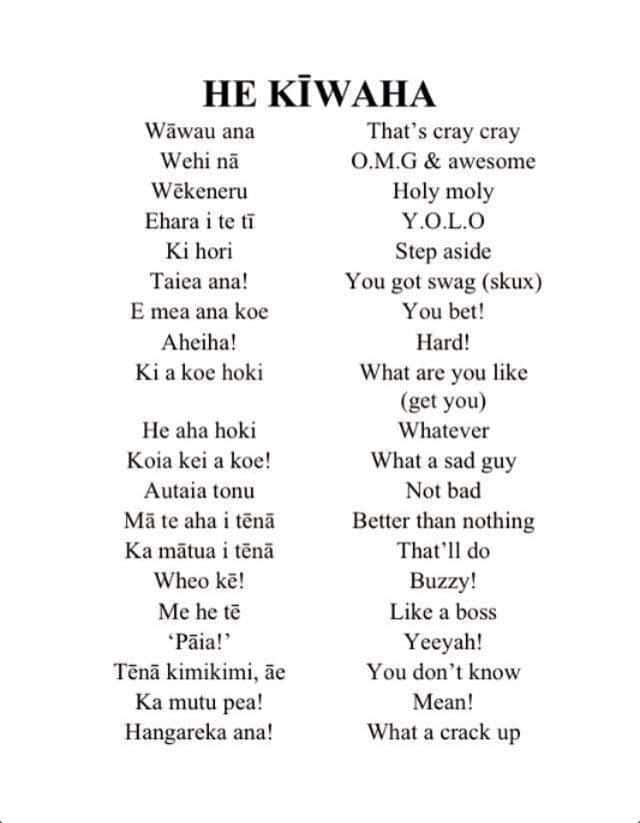 maori phrases