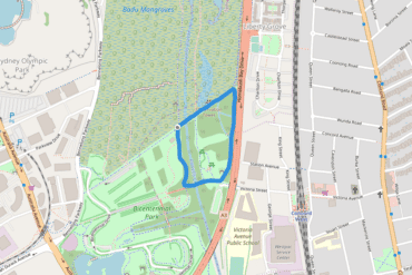 map of bicentennial park sydney