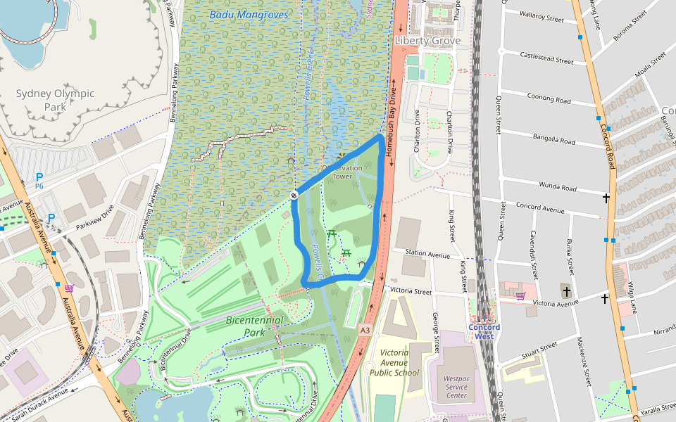 map of bicentennial park sydney