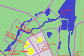 map sydney olympic park sydney