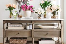 marble console table