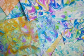 marbleized paper with shaving cream