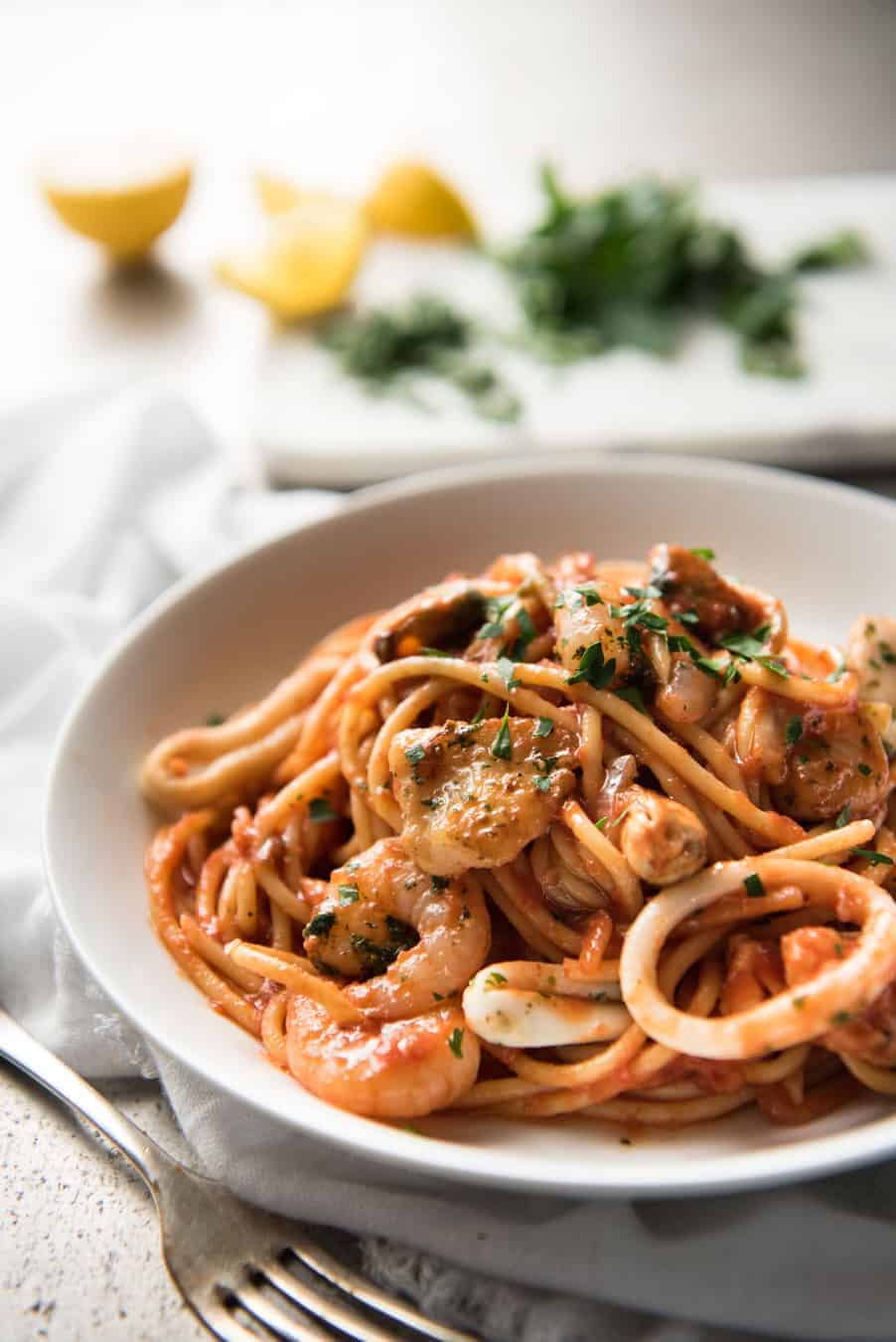 marinara sauce with seafood