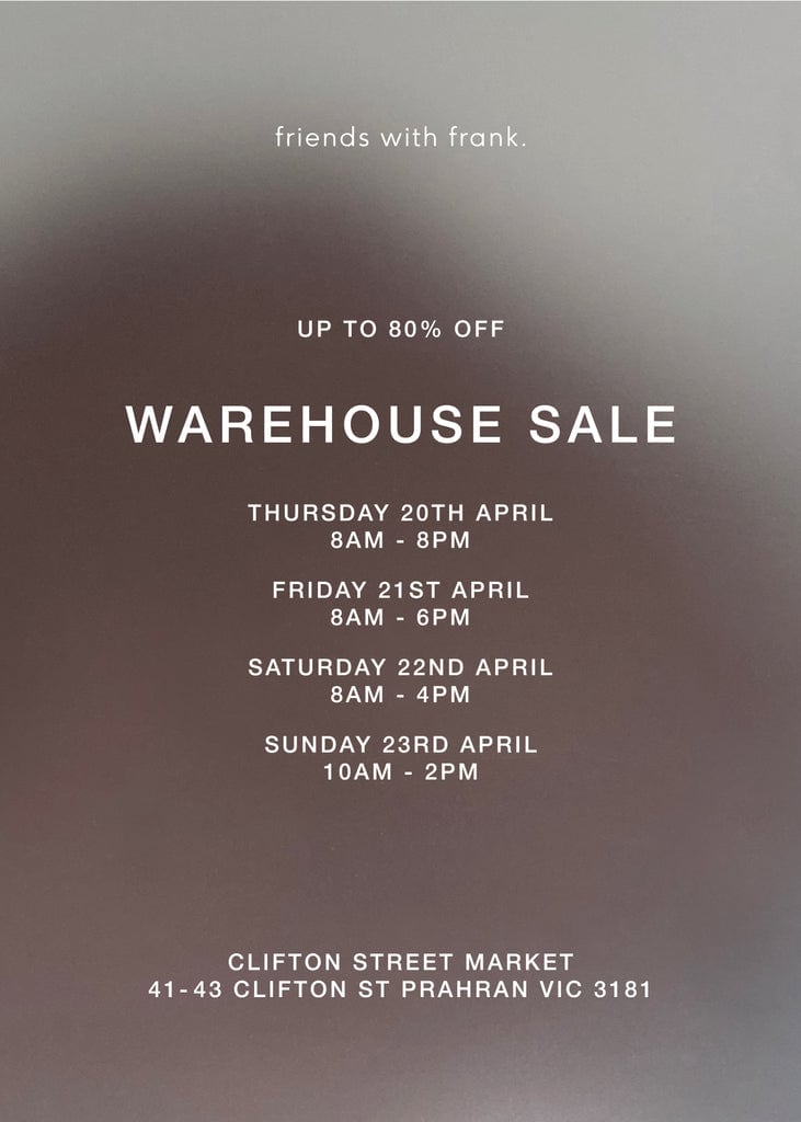 melbourne warehouse sale