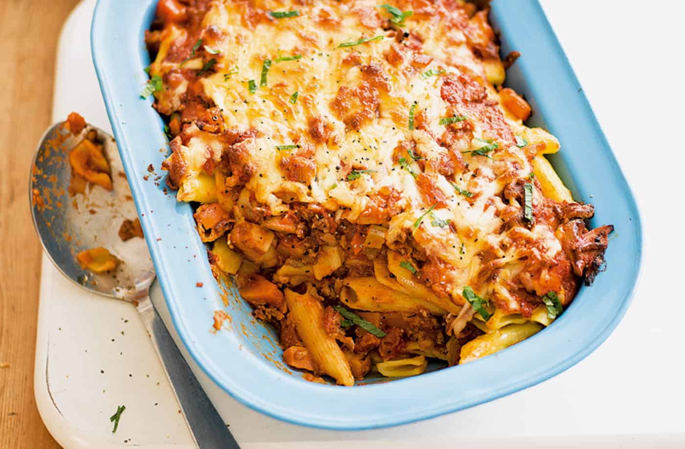 mince and pasta bake