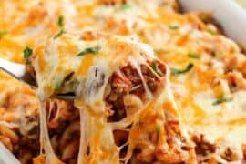 minced beef pasta bake