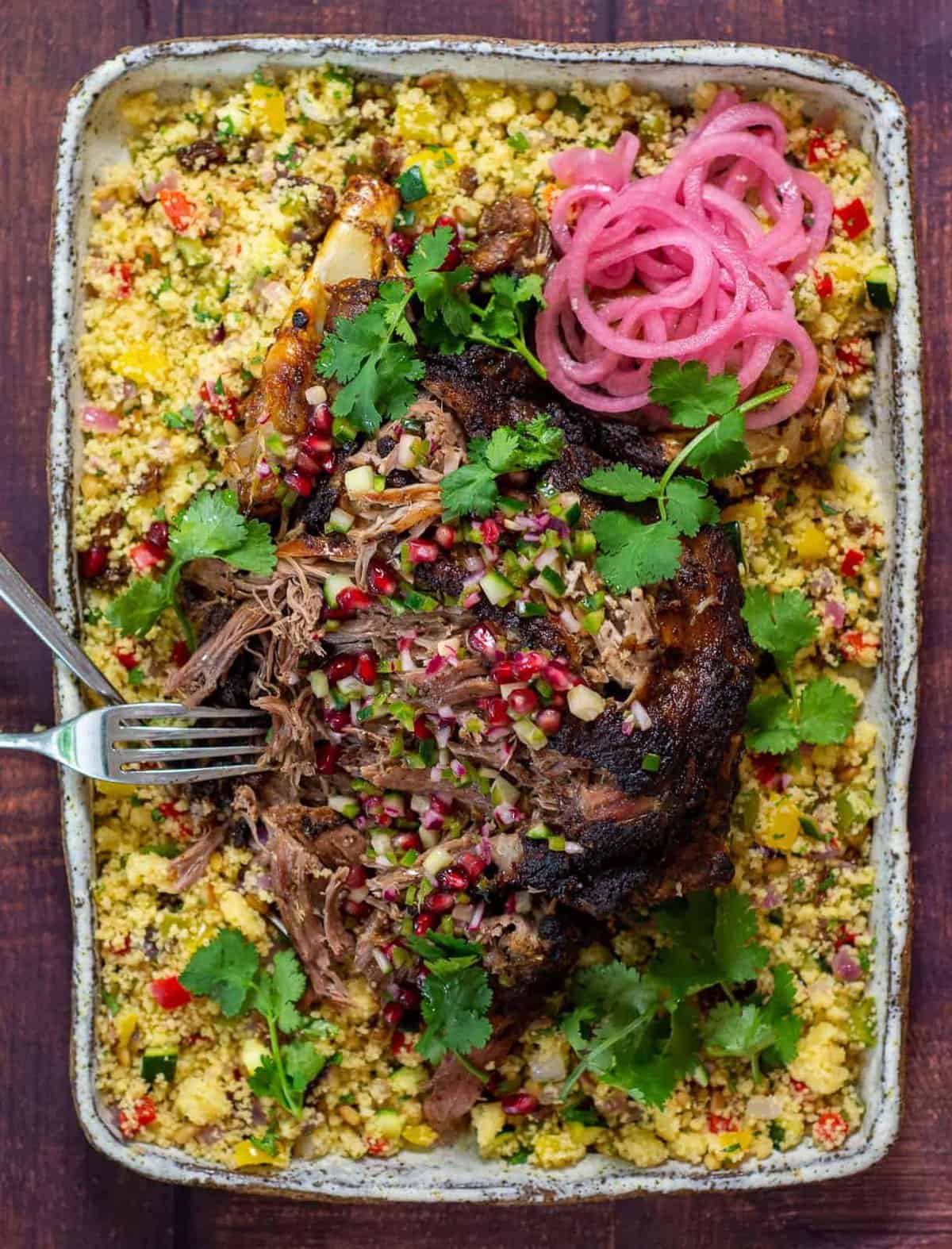 moroccan leg of lamb slow cooked