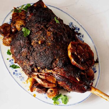 moroccan slow cooked lamb leg