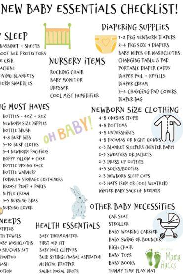 newborn checklist essentials