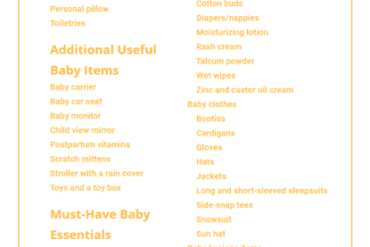 newborn shopping list