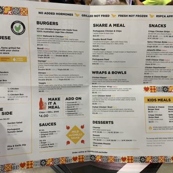 oporto menu