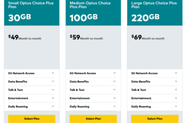 optus mobile prepaid plans