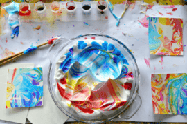 painting with shaving cream