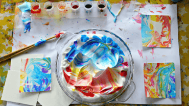 painting with shaving cream