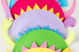 paper plate dinosaur craft