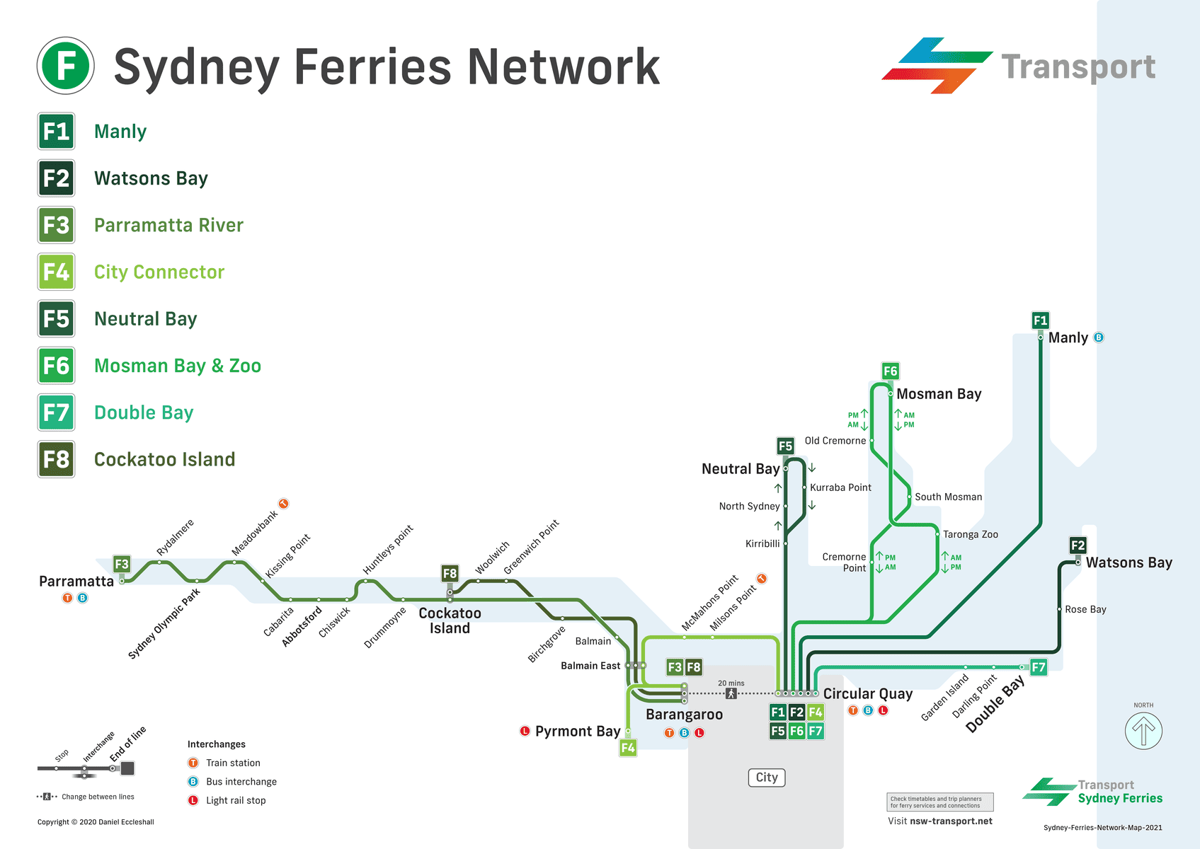 parramatta ferry map sydney