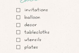 party checklist