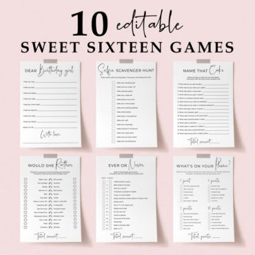 party games sweet 16