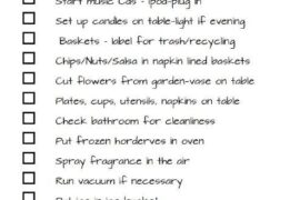 party list checklist