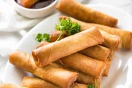 pork mince spring rolls