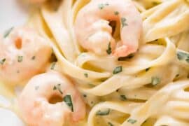 prawn pasta with cream