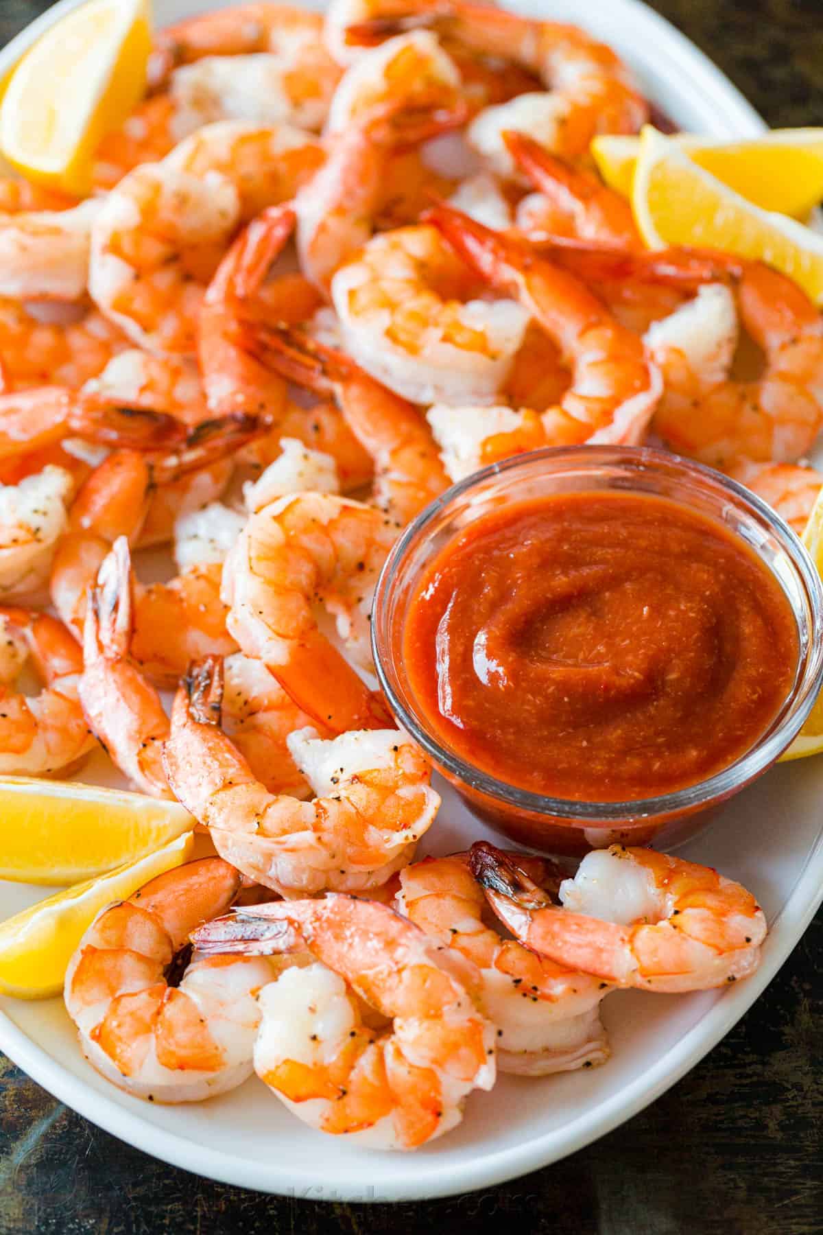 prawns with cocktail sauce