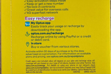 prepaid optus recharge