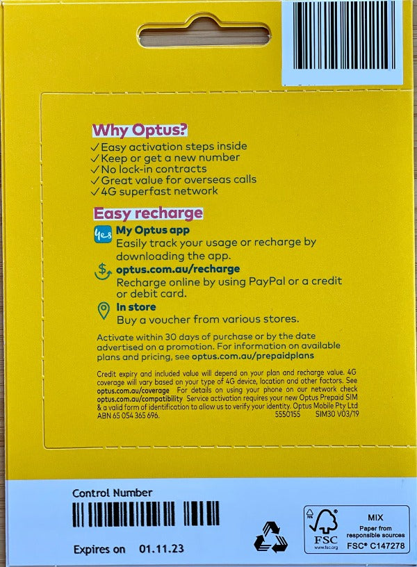 prepaid optus recharge