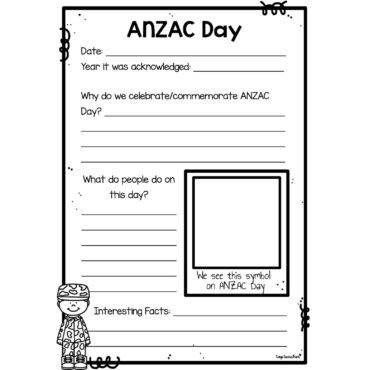 printable anzac day activities