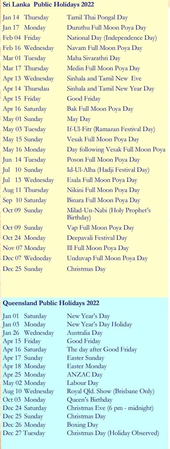 Plan Your Breaks Public Holiday QLD 2022 Schedule Revealed!