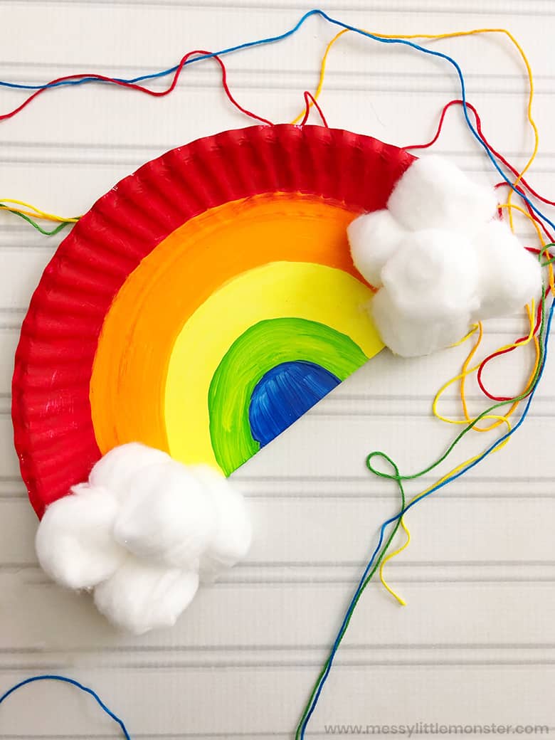 rainbow paper plate