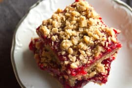 raspberry and rhubarb crumble