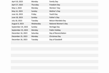 sa public holidays 2023