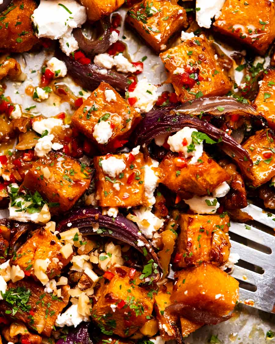 salad with roast pumpkin