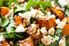 salad with roasted pumpkin